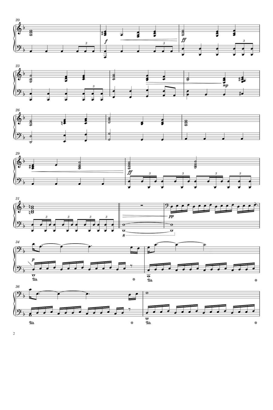 One Day Piano Solo scores gallery preview page 2