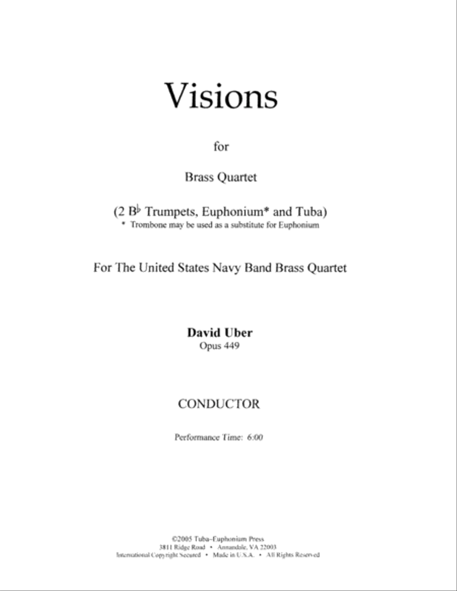 Visions Brass Quartet scores gallery preview page 2