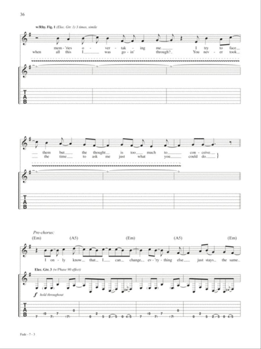 Fade Fade Acoustic Guitar scores gallery preview page 3