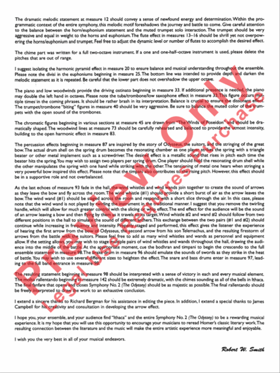 Ithaca (from The Odyssey (Symphony No. 2)) Concert Band scores gallery preview page 4