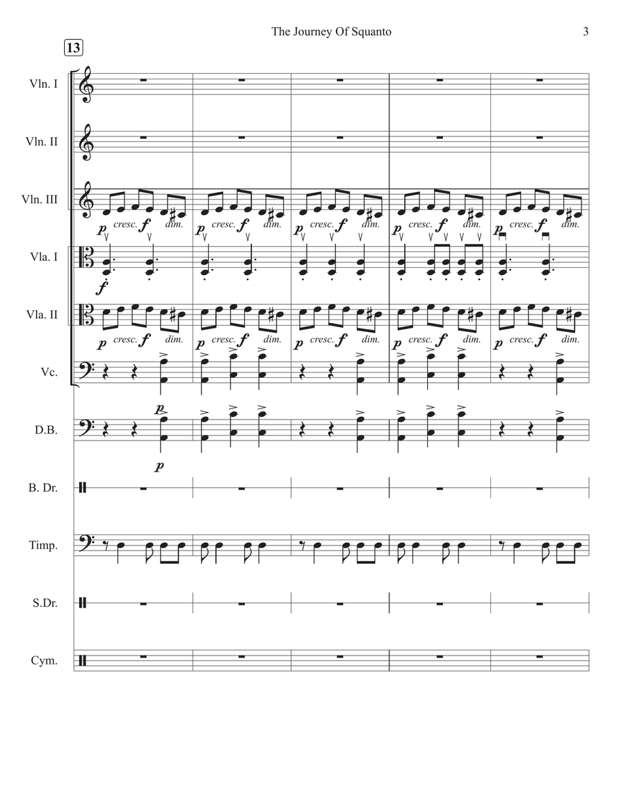 The Journey of Squanto - Score Only String Orchestra scores gallery preview page 3