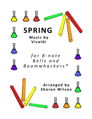 Book cover for Spring for 8-note Bells and Boomwhackers® (with Black and White Notes)
