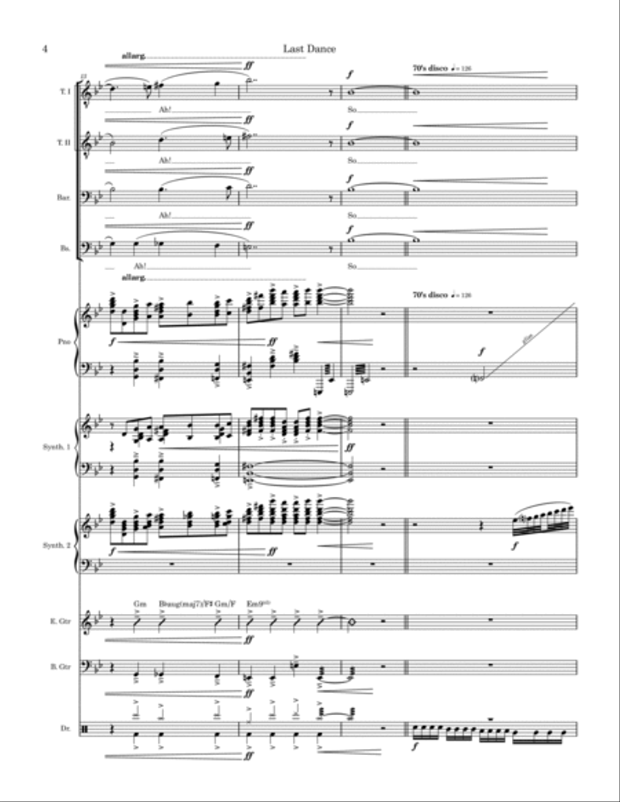 Last Dance Small Ensemble scores gallery preview page 4