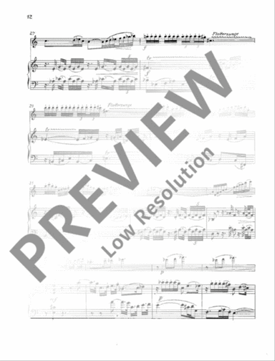 Sonata Flute Solo scores gallery preview page 13