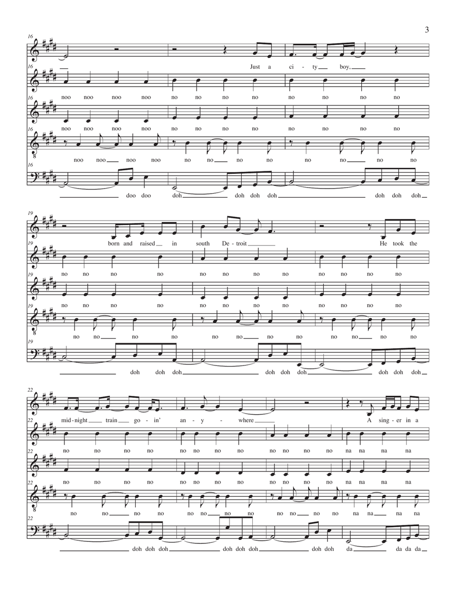 Don't Stop Believin' 4-Part scores gallery preview page 3
