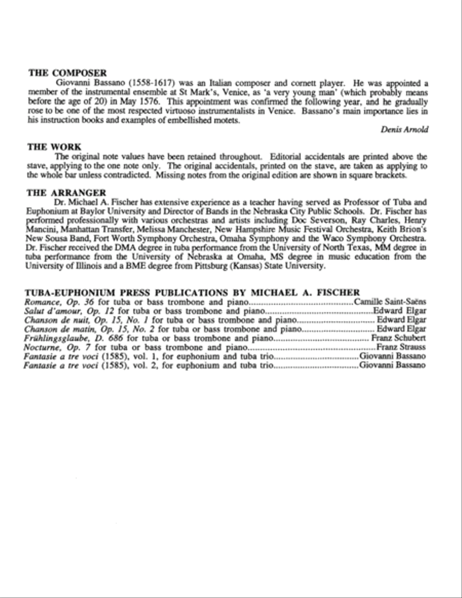 Fantasie a tre voci (fantasie for three instruments) Brass Trio scores gallery preview page 4