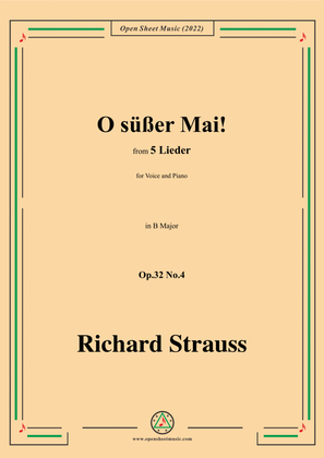 Richard Strauss-O süßer Mai!,in B Major,Op.32 No.4