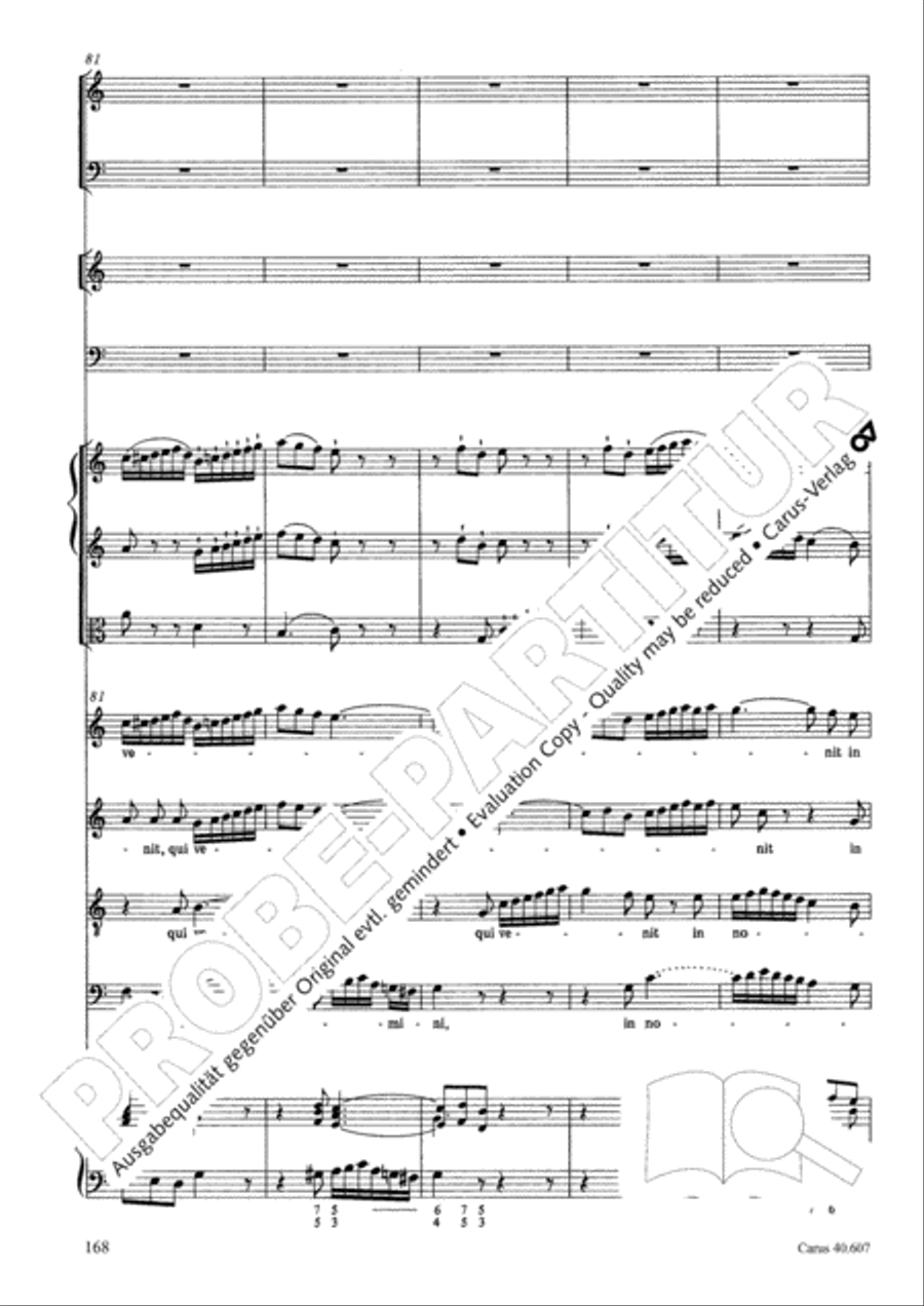 Mass in time of war (Missa in tempore belli) 4-Part scores gallery preview page 177