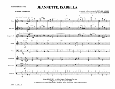 Jeannette, Isabella: Score