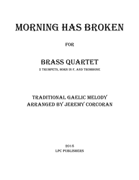 Morning Has Broken for Brass Quartet image number null