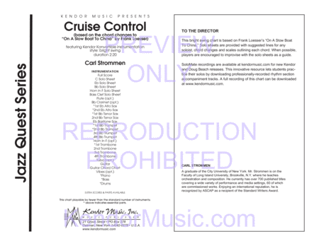 Cruise Control (based on the chord changes to 'On A Slow Boat To China' by Frank Loesser) (Full Score)
