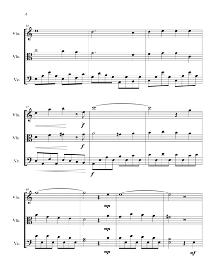 Veni, Veni, Emmanuel for String Trio String Trio scores gallery preview page 5