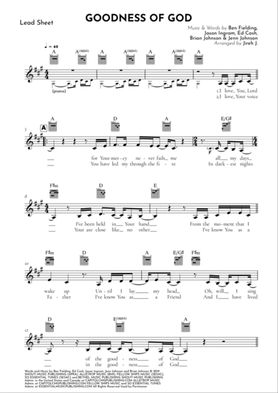 Goodness Of God Guitar scores gallery preview page 2