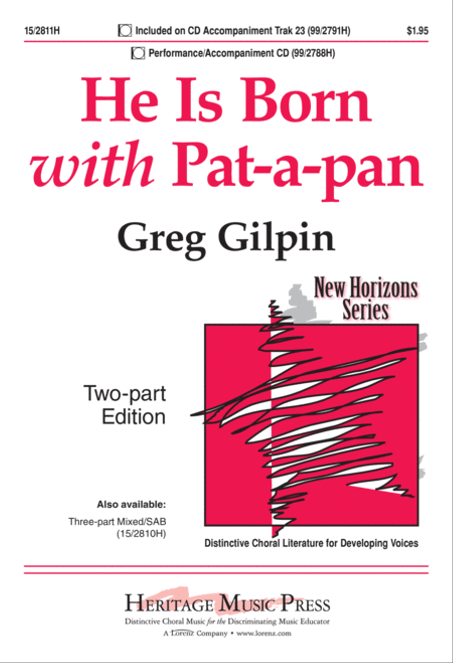He Is Born with Pat-a-pan 2-Part scores gallery preview page 2
