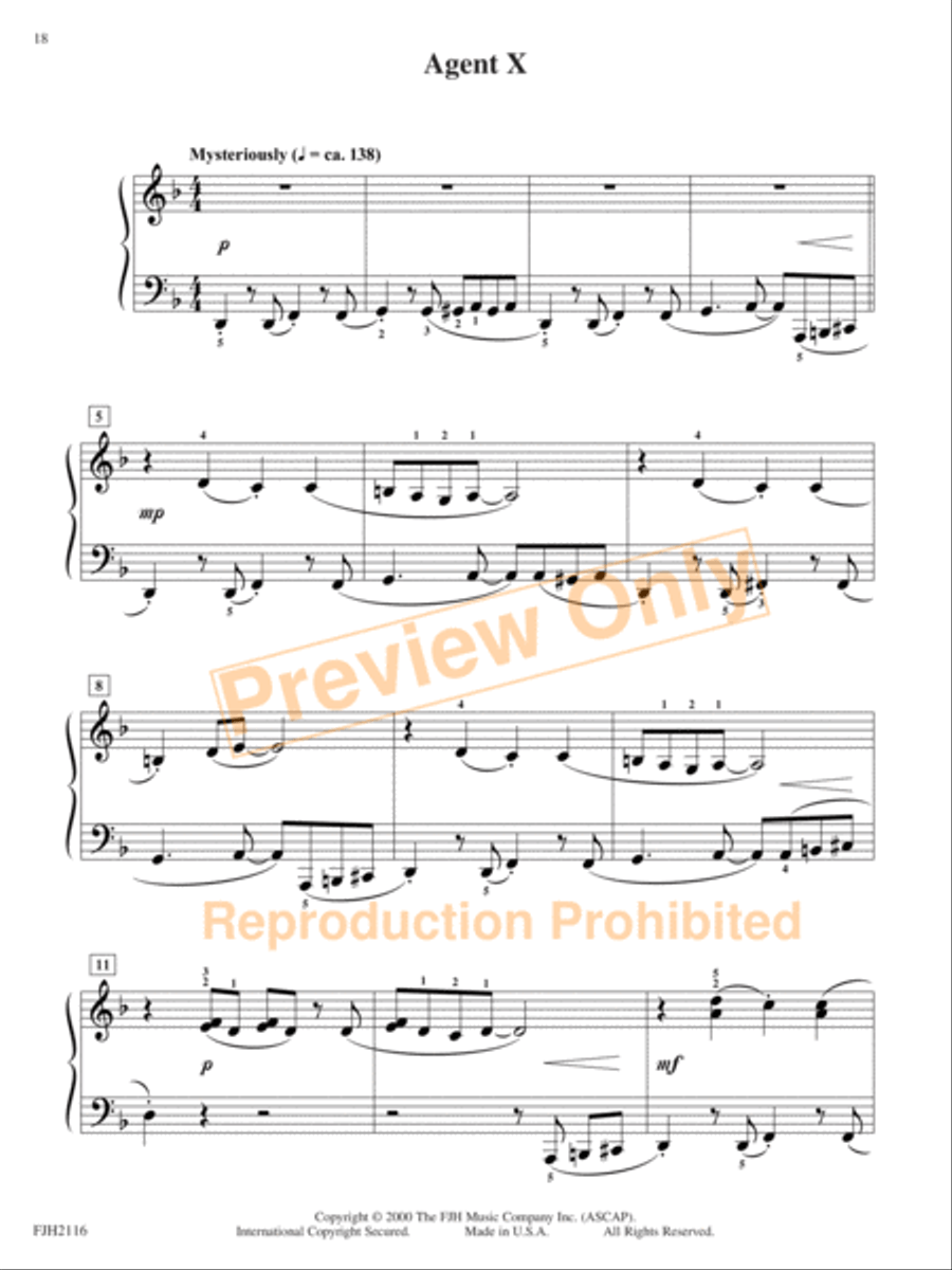 Agent X Piano Solo scores gallery preview page 3