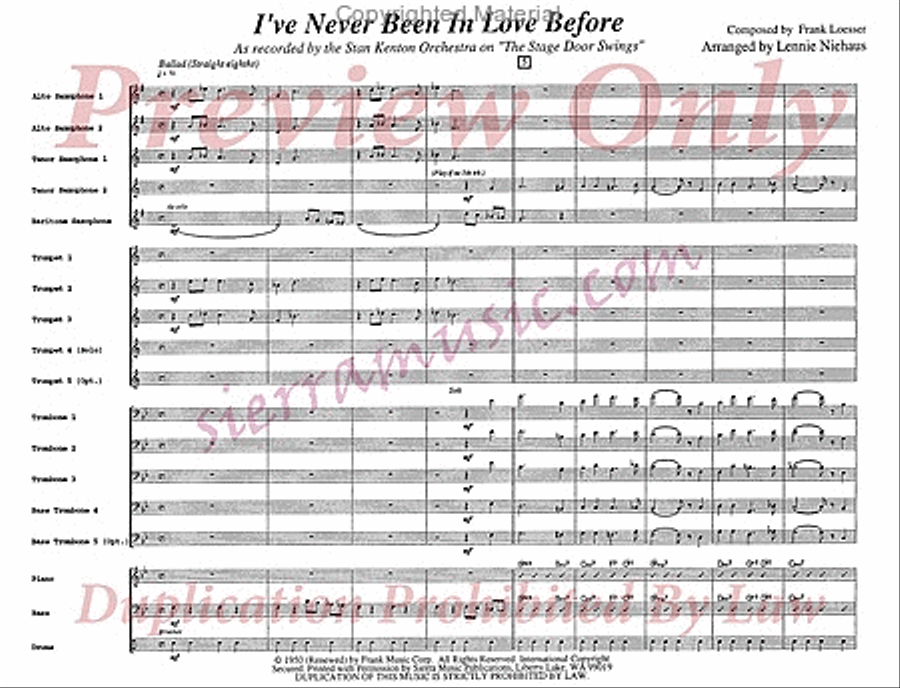 I've Never Been In Love Before Jazz Ensemble scores gallery preview page 2