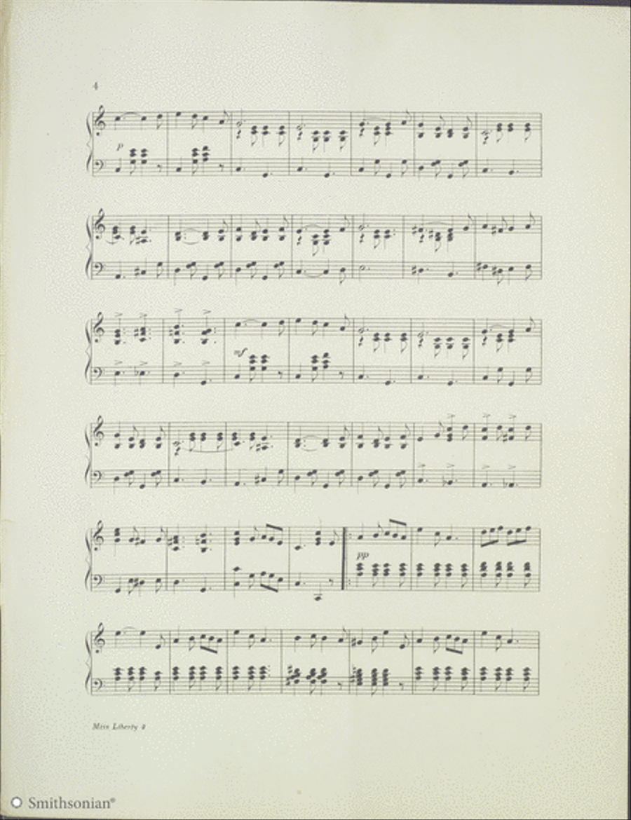Miss Liberty March and Two Step Piano Solo scores gallery preview page 4