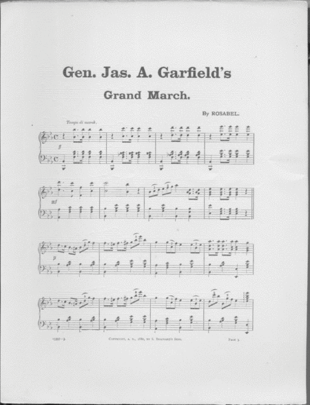 General James A. Garfield's Grand March
