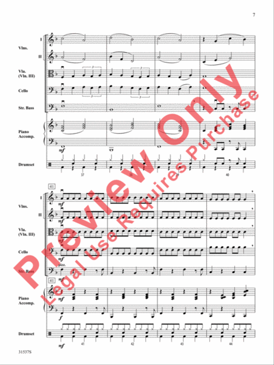 Rock 'n' Roll Classics (score only) String Orchestra scores gallery preview page 8