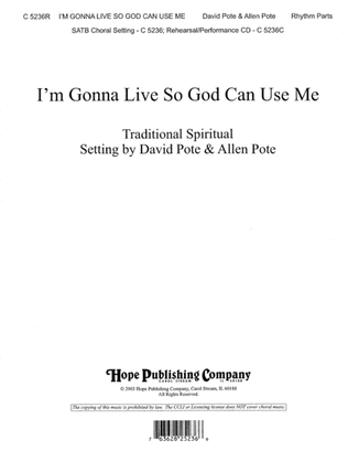 Book cover for I'm Gonna Live So God Can Use Me
