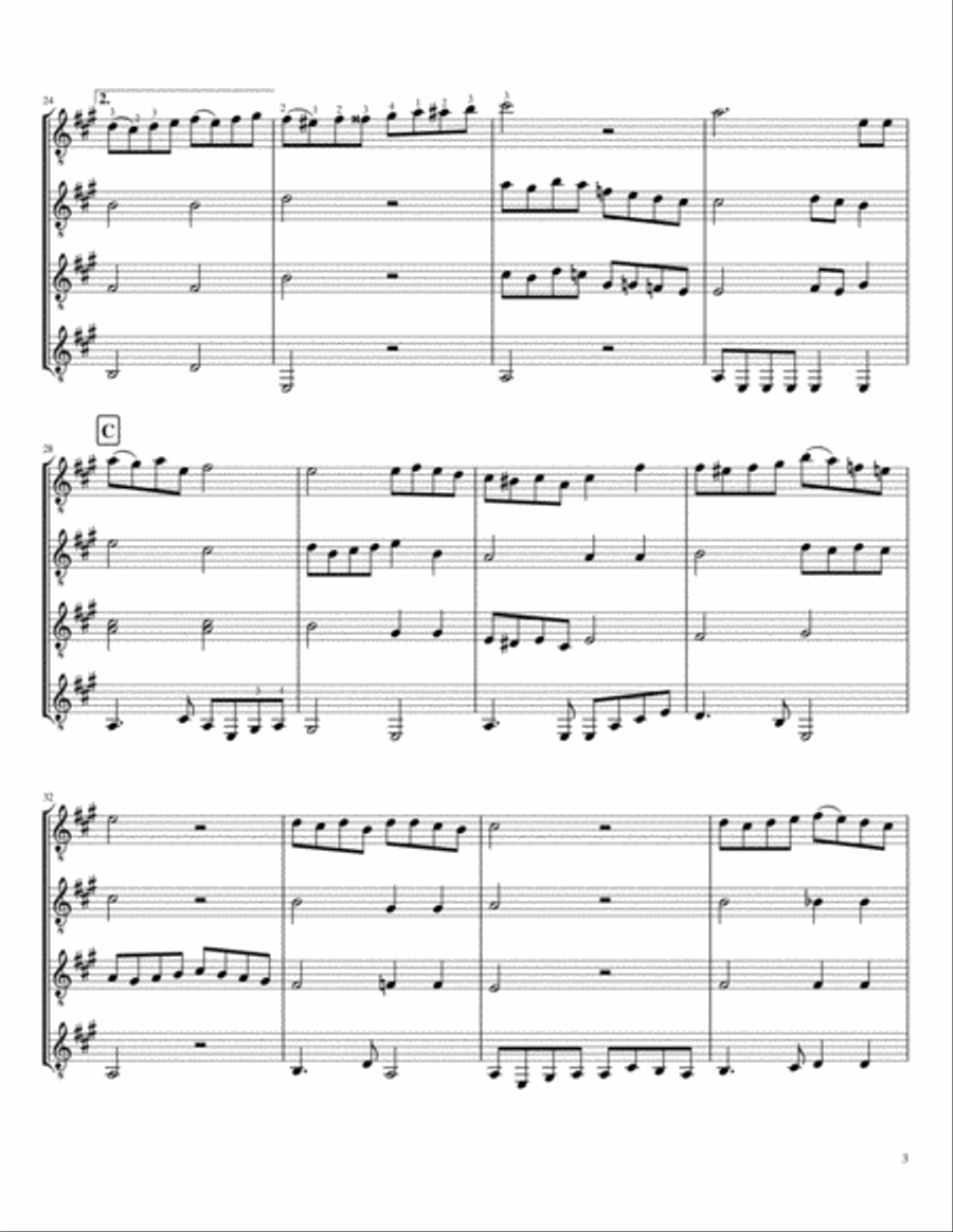 Little Spanish Airs Guitar Ensemble scores gallery preview page 3