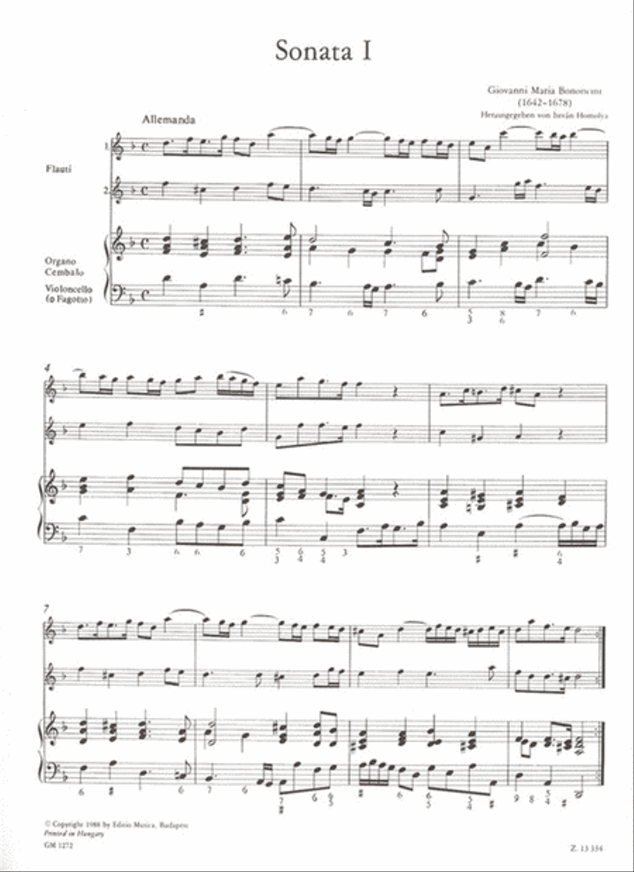 7 sonate facili ket fuvolara (ket furulyara) es Flute Duet scores gallery preview page 2