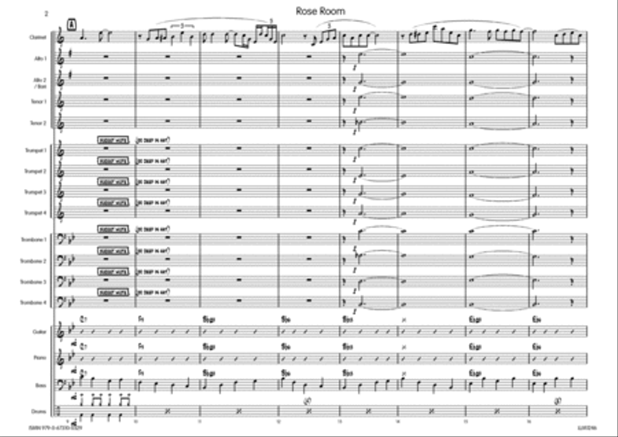 Rose Room Big Band scores gallery preview page 3