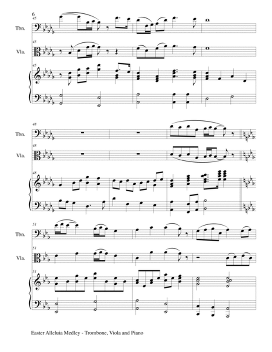 EASTER ALLELUIA MEDLEY (Trio – Trombone, Viola and Piano) Score and Parts image number null