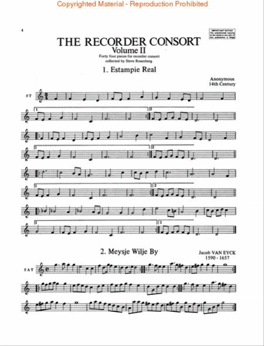 The Recorder Consort 2 Recorder scores gallery preview page 2