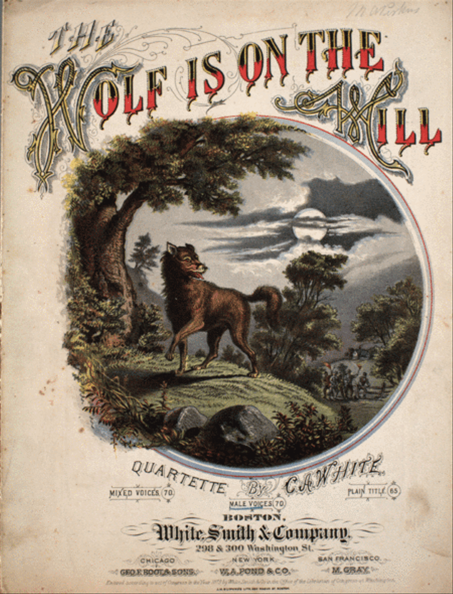 The Wolf is on the Hill. A Hunting Quartette for Male Voices Voice scores gallery preview page 1