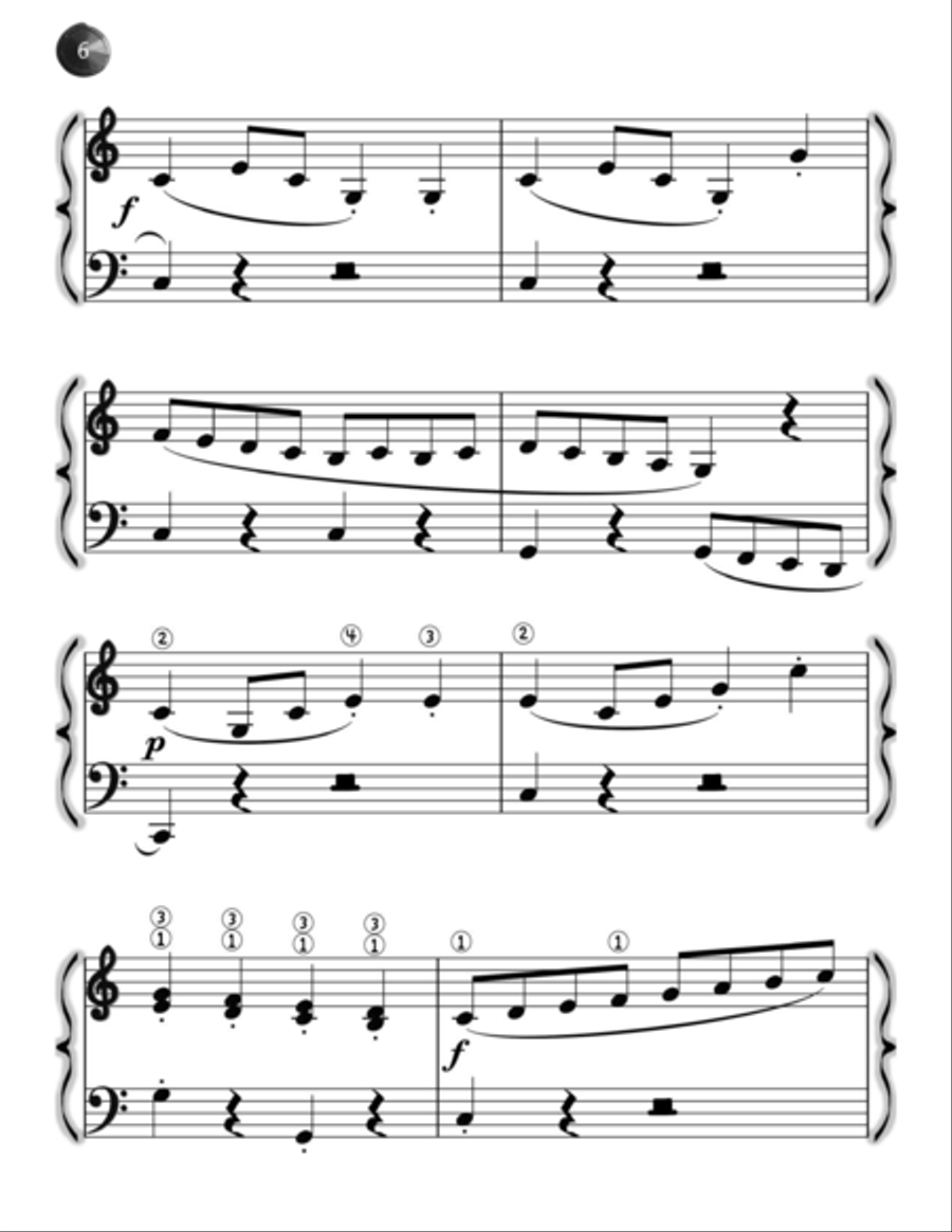 Clementi Sonatina No. 1, Op. 36 (easy to read edition) Piano Method scores gallery preview page 6