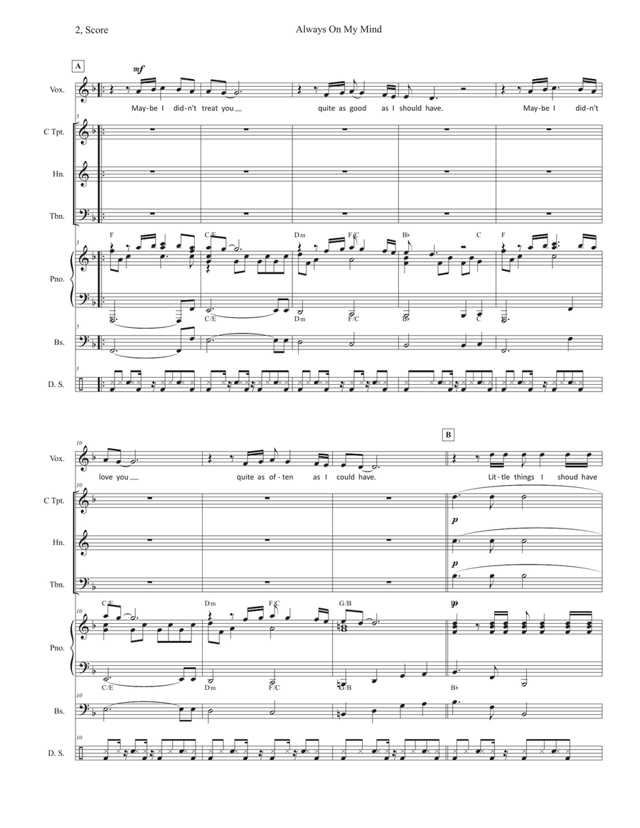 Always On My Mind Always On My Mind Piano, Vocal, Guitar scores gallery preview page 2