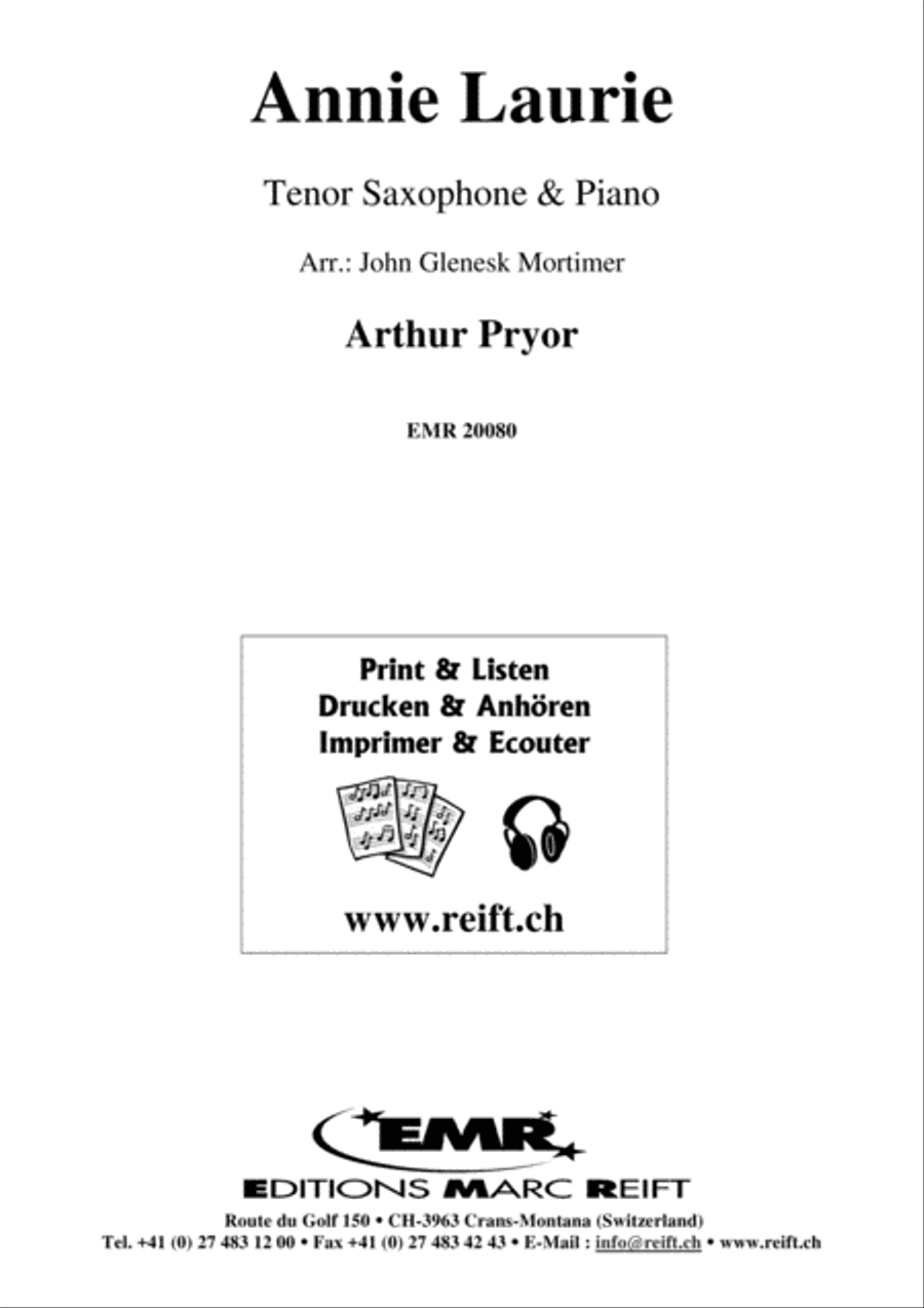 Annie Laurie Annie Laurie Tenor Saxophone scores gallery preview page 2