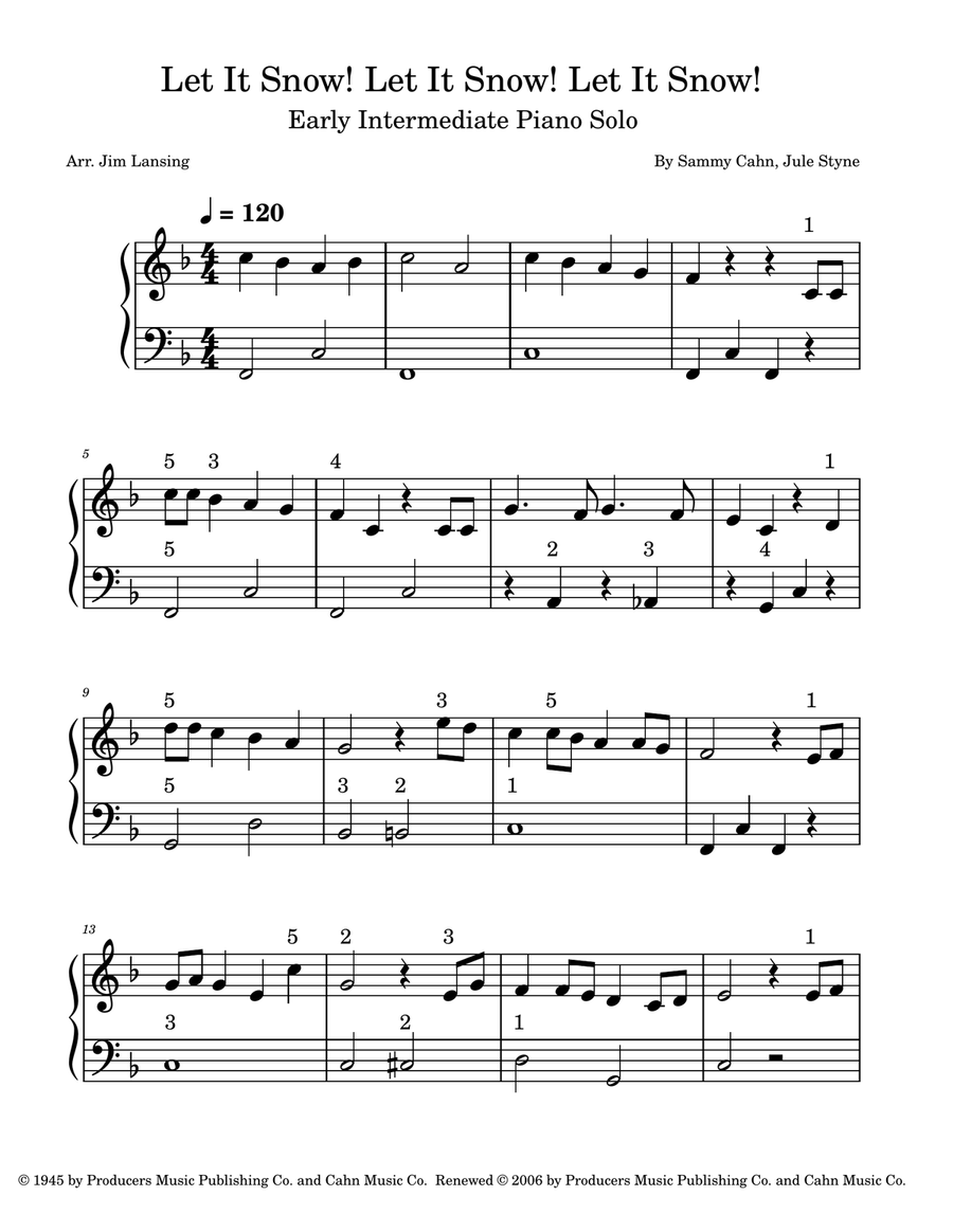 Let It Snow! Let It Snow! Let It Snow! Piano Method scores gallery preview page 2