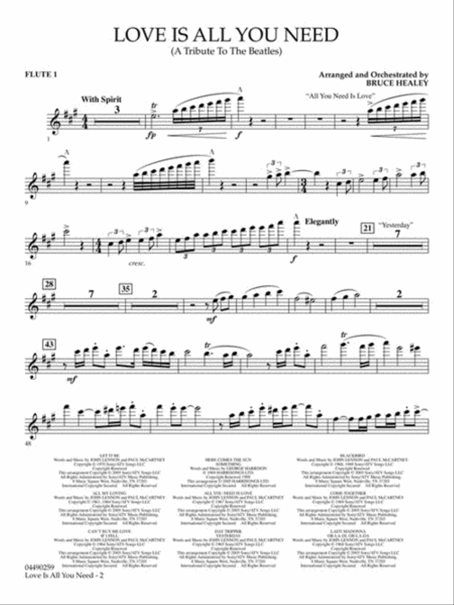 Love Is All You Need (A Tribute to the Beatles) Full Orchestra scores gallery preview page 4