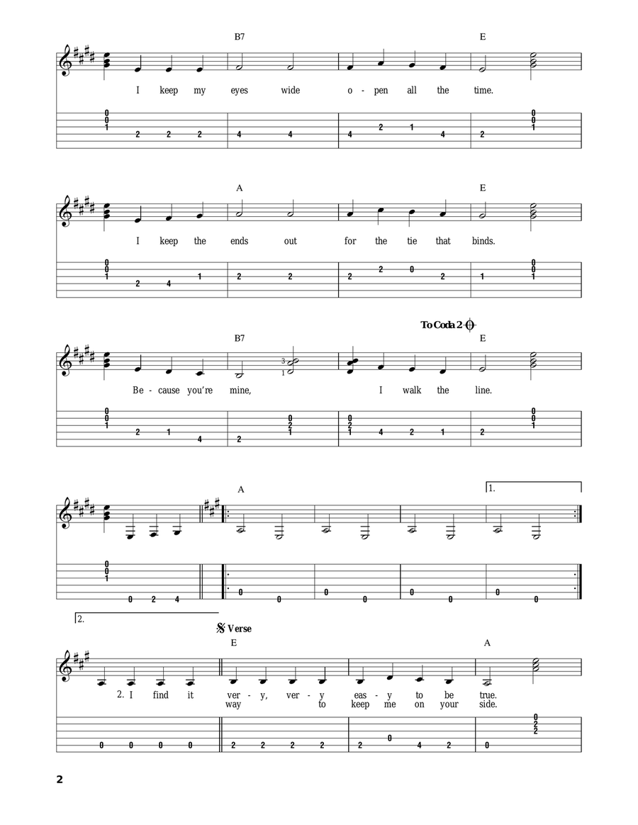 I Walk The Line Acoustic Guitar scores gallery preview page 2
