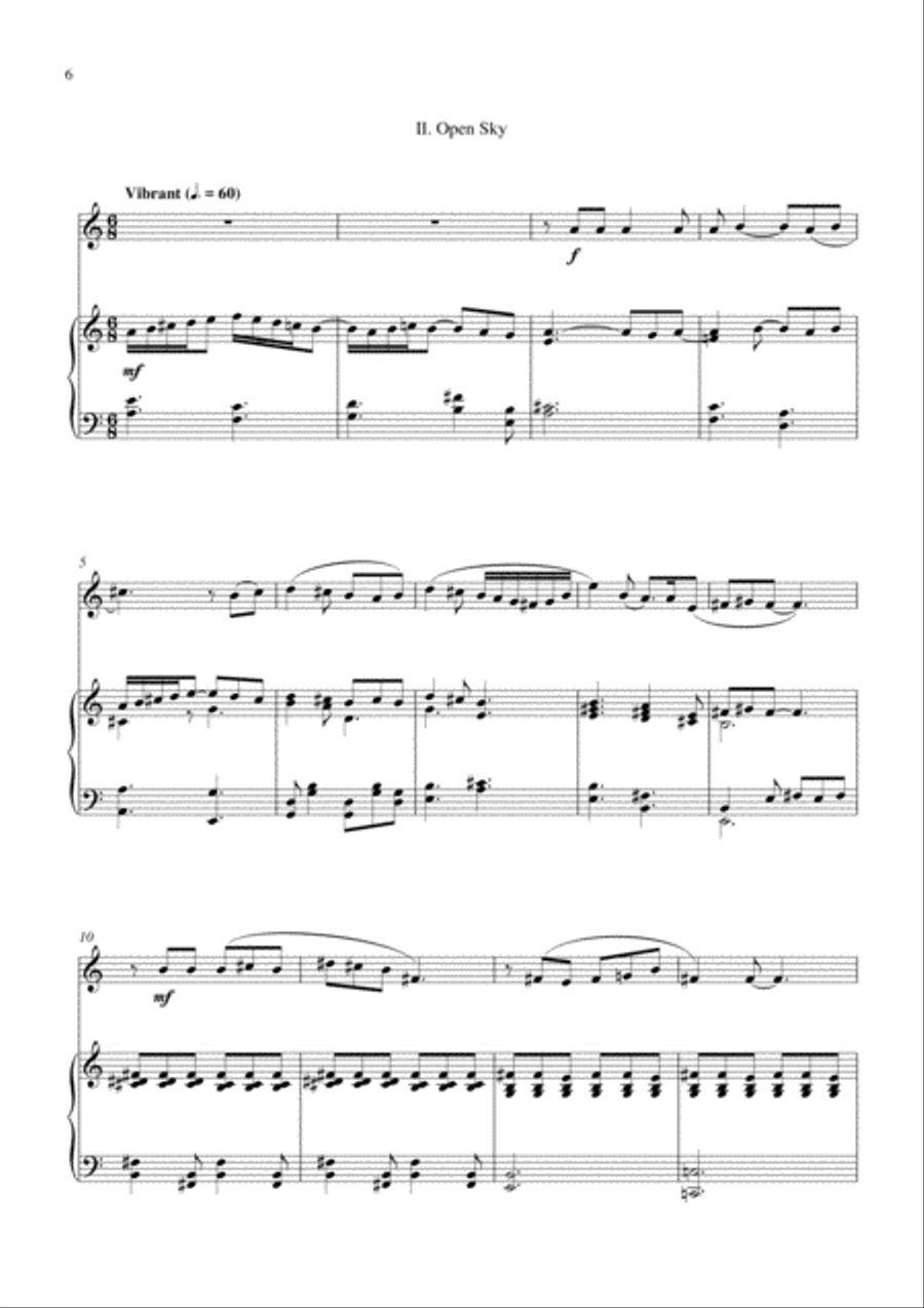 Carson Cooman: Spring Songs (2005) for Bb or C trumpet and piano C Trumpet scores gallery preview page 6