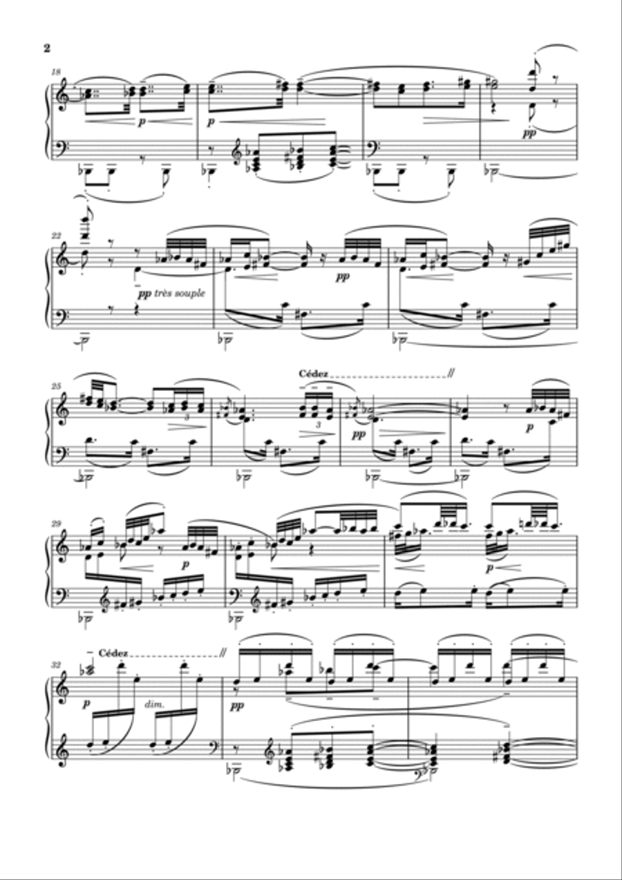 Debussy Preludes, Livre 1, L.117 No. 2, Voiles - For Piano Solo Original Piano Solo scores gallery preview page 2