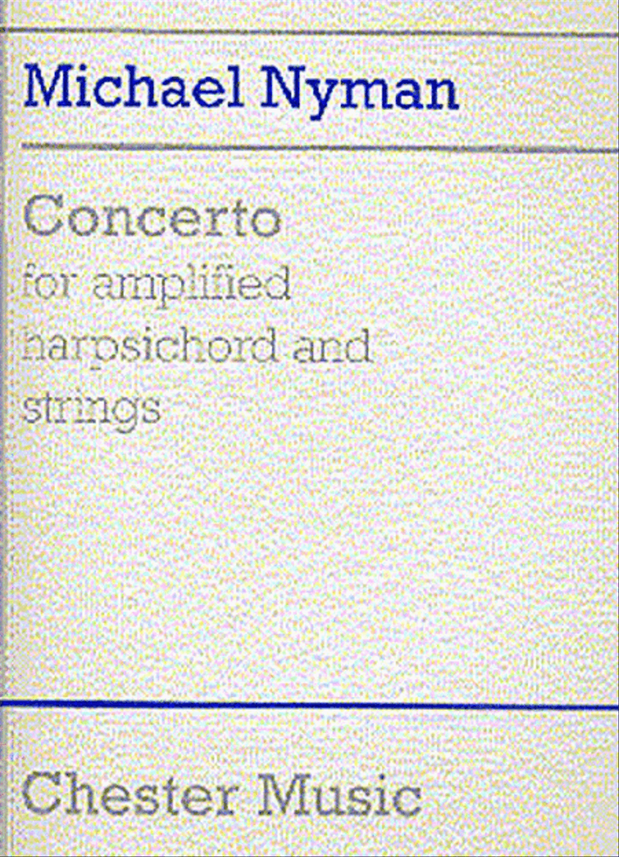 Michael Nyman: Concerto For Amplified Harpsichord And Strings String Orchestra scores gallery preview page 1