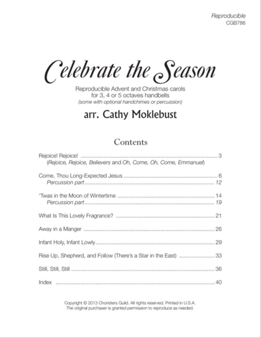 Celebrate the Season: Reproducible Advent and Christmas Carols (3-5 octaves) 5-Octaves scores gallery preview page 2