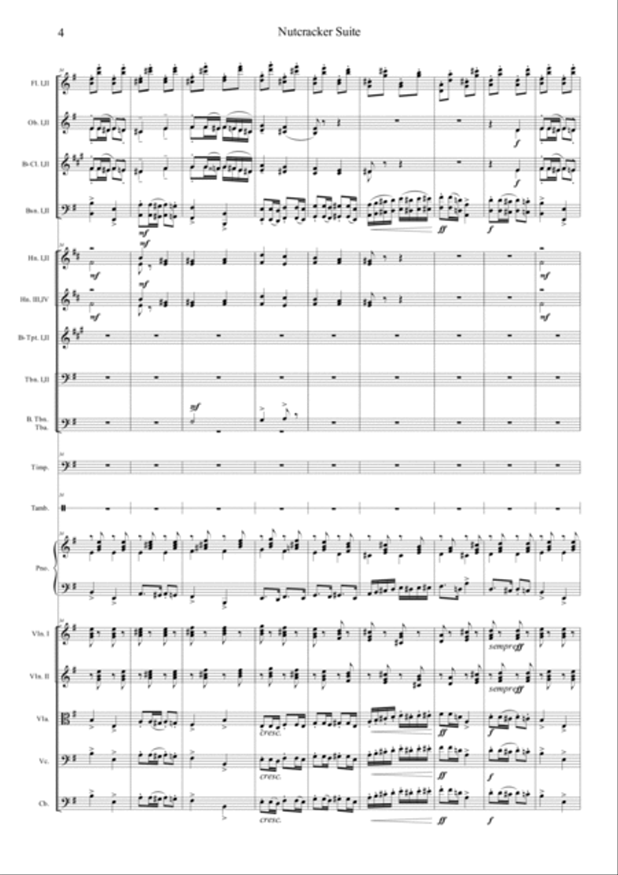 Nutcracker Op.71a - Danse Russe - Trepak Orchestra scores gallery preview page 4