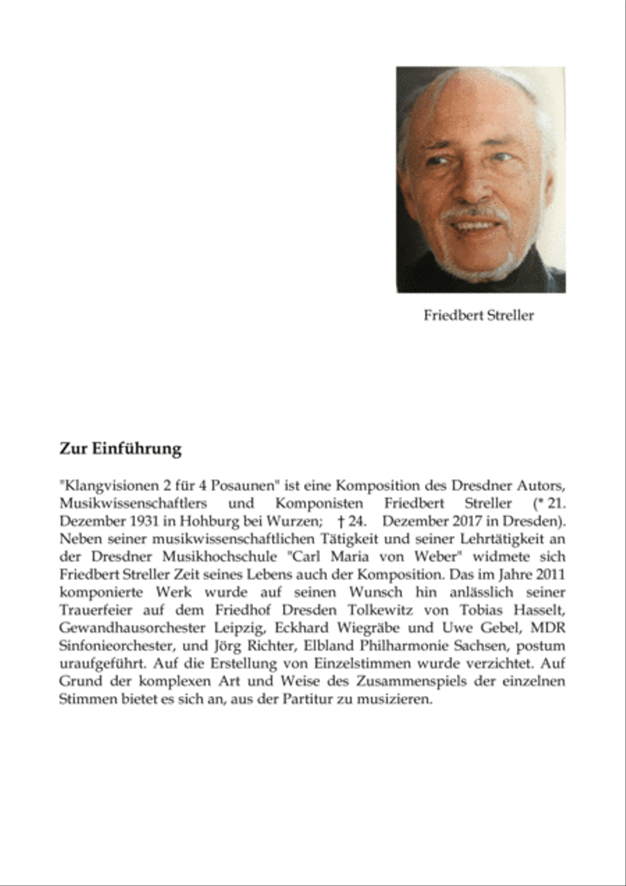 Klangvisionen 2 für Posaunenquartett Brass Quartet scores gallery preview page 2