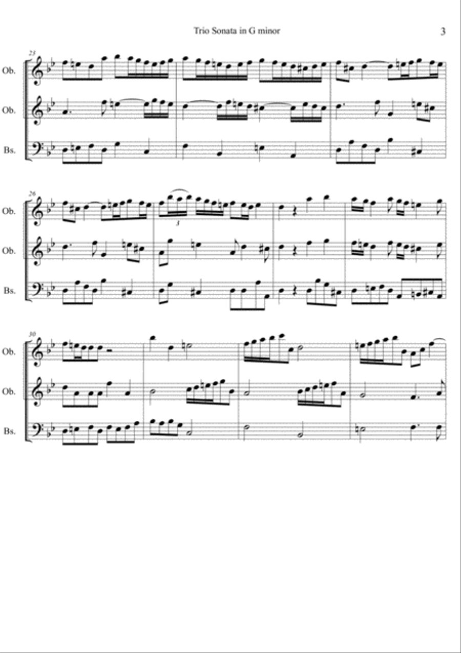 Trio Sonata in G minor for two oboes and bassoon , RV 81. image number null