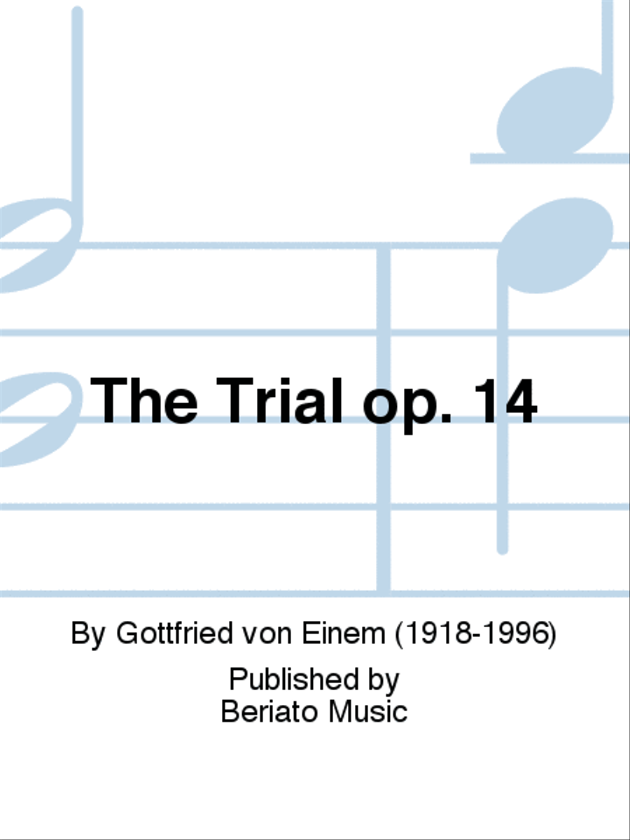 The Trial op. 14 Study Score scores gallery preview page 1