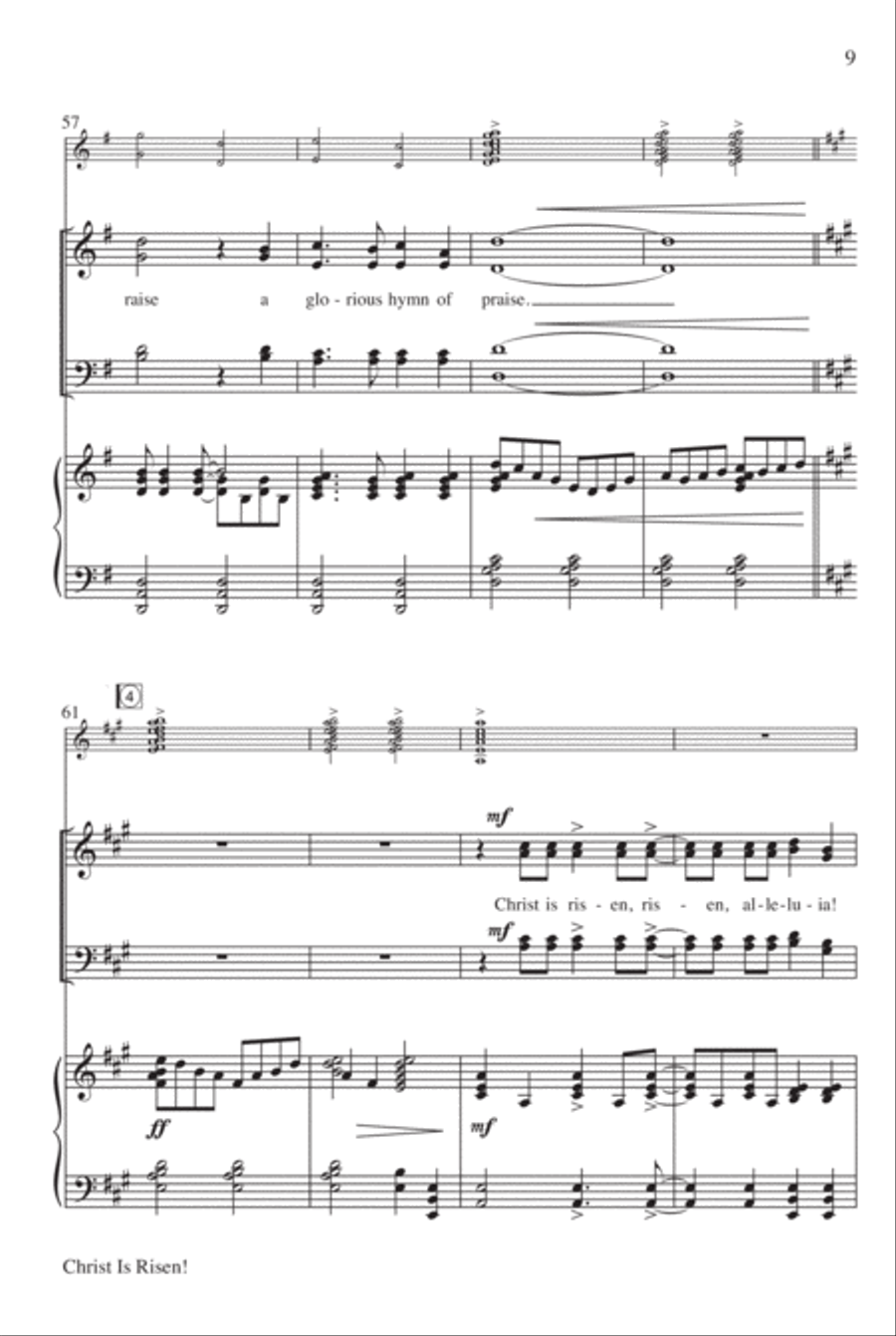 Christ Is Risen! 4-Part scores gallery preview page 10