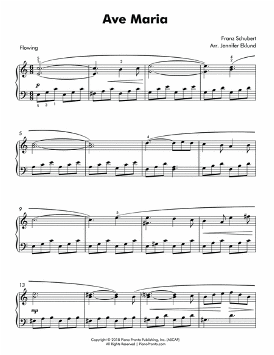 Ave Maria (Intermediate Piano) Piano Solo scores gallery preview page 2