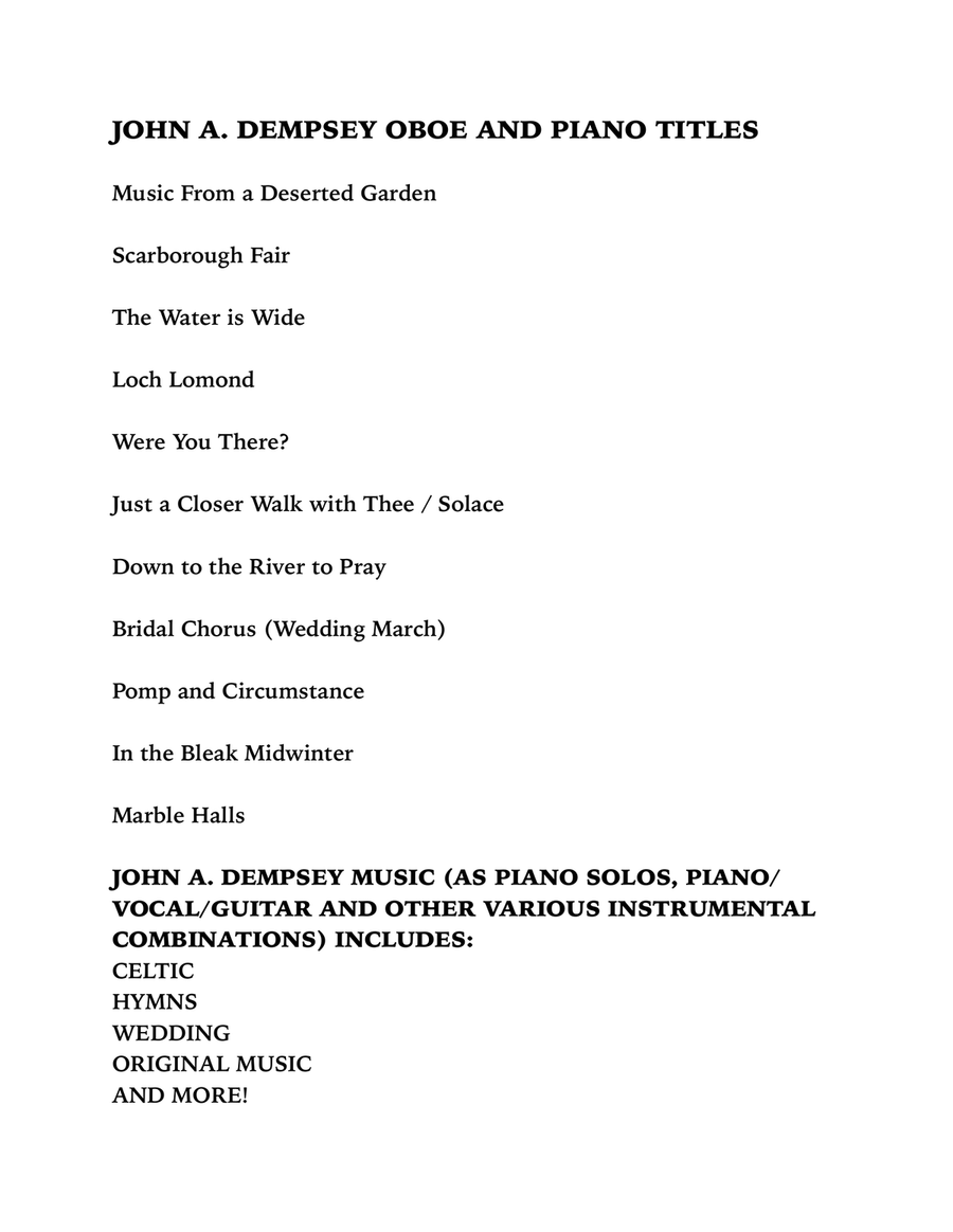 Bridal March (Here Comes the Bride): Wedding Duet for Oboe and Piano Piano scores gallery preview page 2