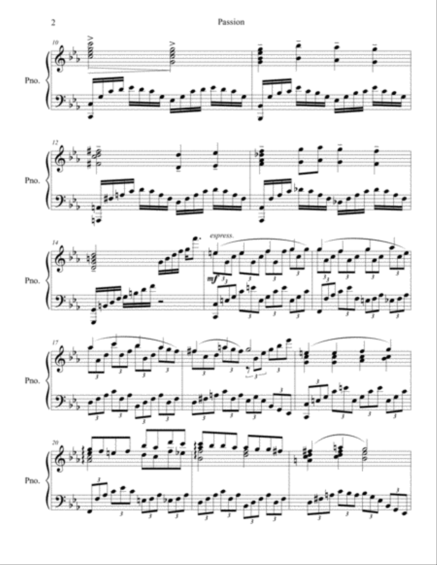 Passion (Andrew Lee) Passion (Andrew Lee) Piano Solo scores gallery preview page 2