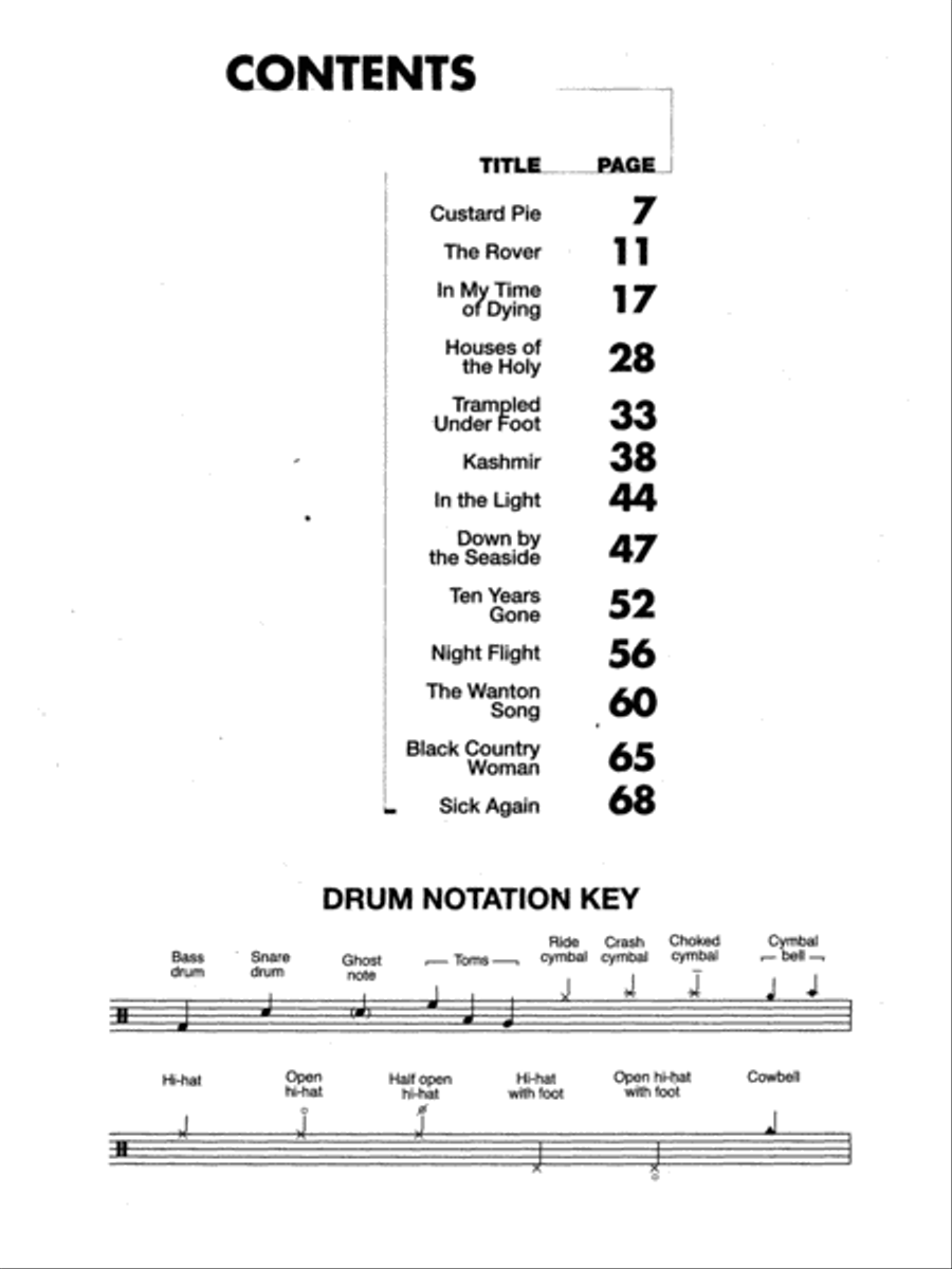 Led Zeppelin -- Physical Graffiti Platinum Drums Drum Set scores gallery preview page 2