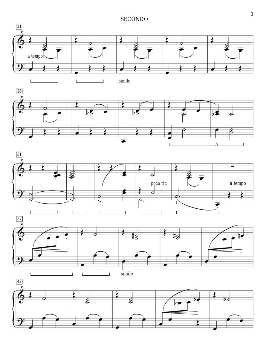 Sidewalk Cafe Sidewalk Cafe Piano Duet scores gallery preview page 3